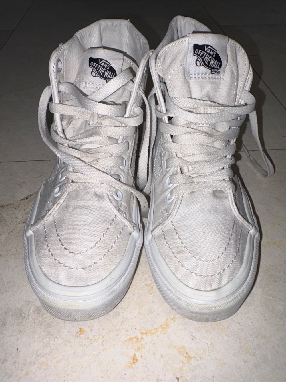 Vans White High-Top Canvas Sneakers